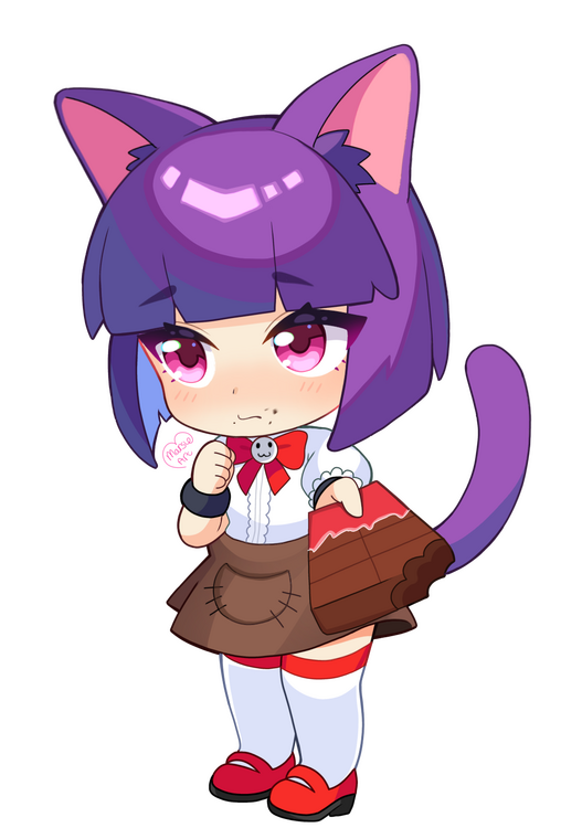 Chibi Cat Girl Character Commissioned Piece