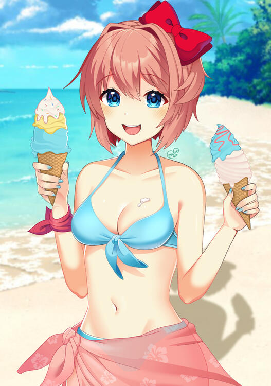 Sayori (DDLC) Summer Art Print